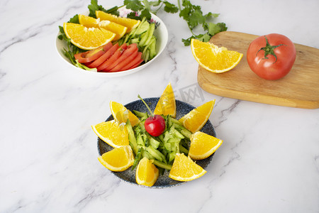 健康美食水果沙拉餐饮美食图