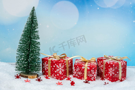 圣诞节礼物盒圣诞树