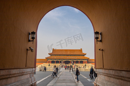 国潮旅游摄影照片_北京地标故宫博物院紫禁城
