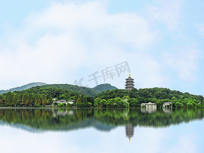 杭州莲花奥体中心摄影照片_杭州西湖景观