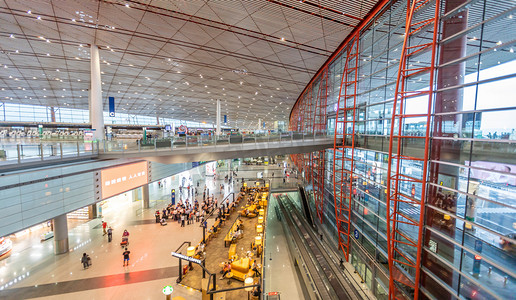 北京首都机场航站楼内景