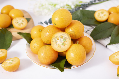 健康新鲜的金桔水果