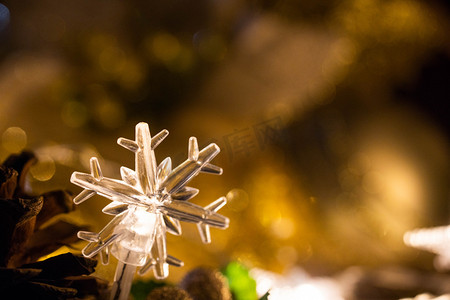 圣诞节雪花灯光