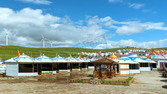 少数民族矢量傈僳摄影照片_内蒙古草原民族特色景观
