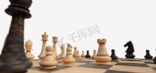 c4d风场景海报摄影照片_C4D国际象棋背景