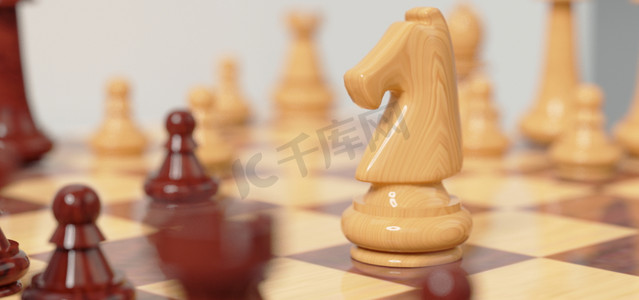 国庆c4d海报摄影照片_C4D国际象棋背景