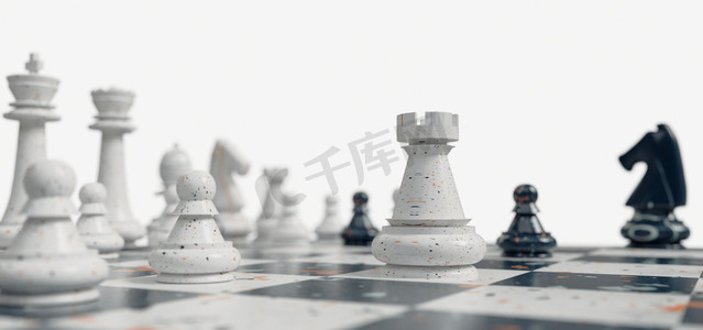 c4d立体摄影照片_C4D国际象棋背景