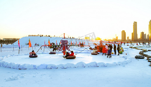 呼和浩特冬季冰雪外景