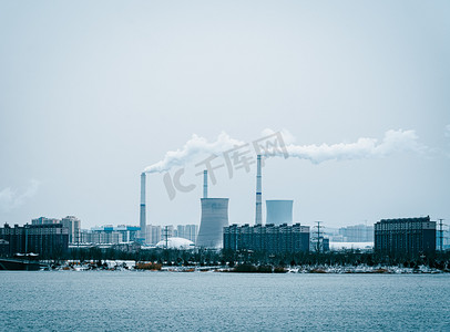 城市烟筒建筑工业化风景