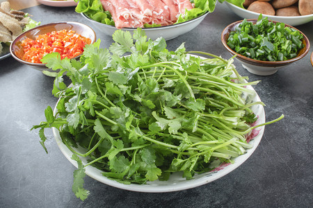 冬季火锅食材香菜美食