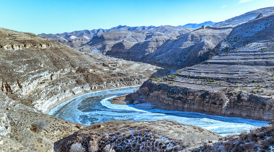 黄河李白摄影照片_杨家川黄河大峡谷