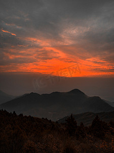 日出朝霞大山摄影