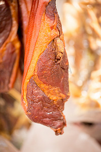美食腊肉摄影照片_腊肉年货美食熏肉