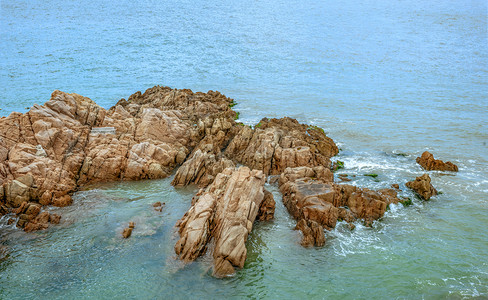大海礁石摄影照片_山东海礁海岛海水