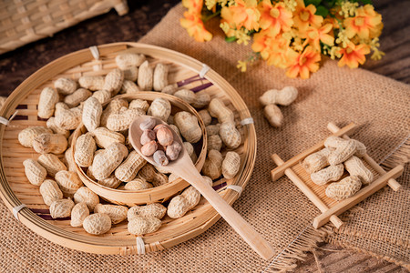 木瓜花生鸡脚汤摄影照片_花生零食坚果