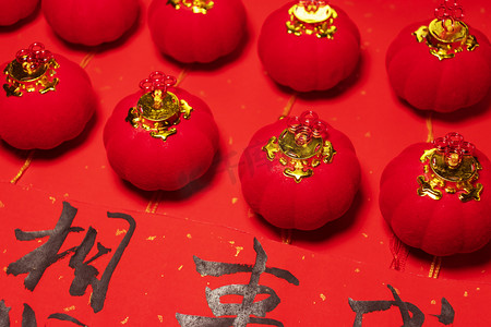 春节喜庆红色背景灯笼