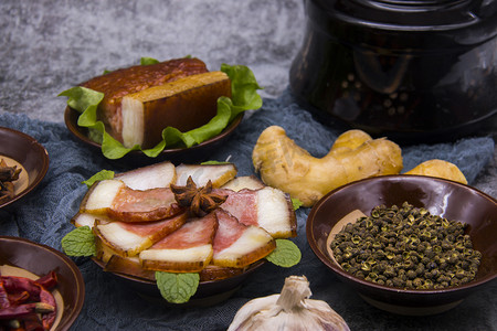 餐饮美食腊肉年货年味实拍图