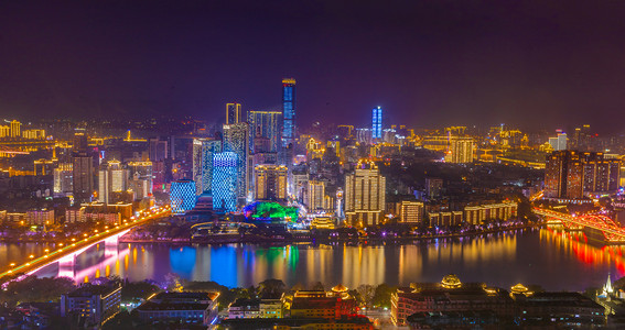 柳州夜景摄影照片_柳州夕阳建筑城景夕阳摄影图配图