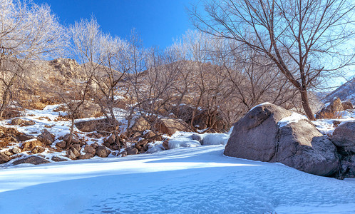 冰雪女神摄影照片_内蒙古冬季山村冰雪