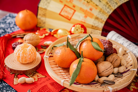 干果零食红包摄影图配图节日新春喜庆美食包饺子过年摄影图配图饺子