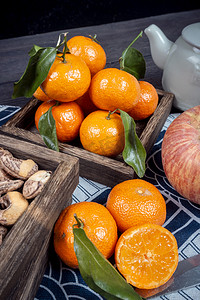 美味新鲜甜味小橘子营养小水果摄影图配图
