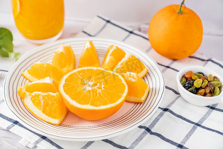 脐橙水果橙子营养健康食品摄影图配图