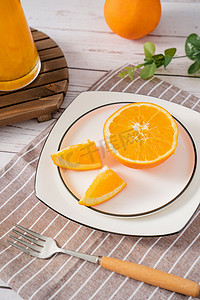 橙子水果新鲜美食食品摄影图配图