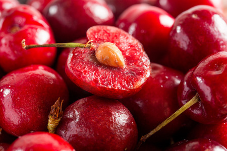 水果果蔬樱桃新鲜热带车厘子水果美食摄影图配图