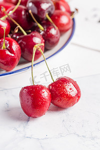 水果果蔬樱桃热带水果美食新鲜车厘子摄影图配图