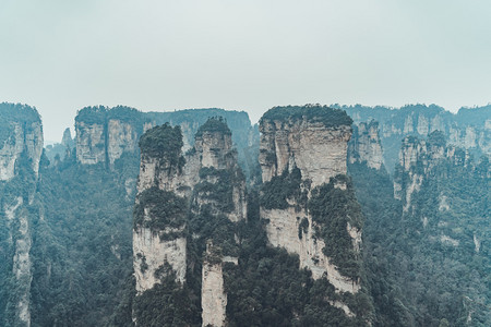 青山清晨张家界武陵源旅拍摄影图配图