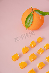 水果新鲜香橙美食橙子摄影图配图