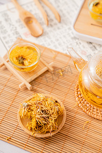 菊花茶干花茶茶艺茶饮摄影图配图