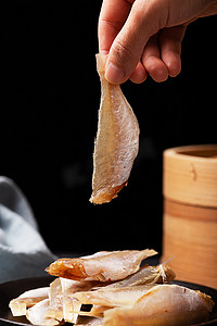 咸鱼食材鱼干美食红娘鱼摄影图配图