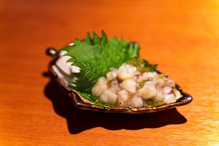 美食晚餐芥末章鱼日餐凉菜摄影图配图