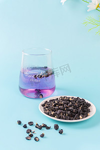 美味果茶水正品枸杞黑果干货食材摄影图配图