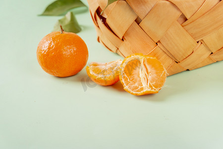 黄色水果鲜甜美味金塘橘摄影图配图
