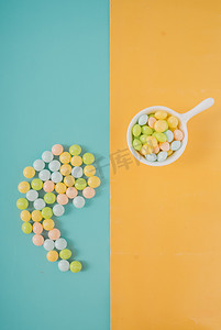 零食糖果糖豆食品美食摄影图配图