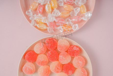 食物清新摄影照片_美食食品彩色糖果甜食摄影图配图