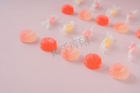 零食糖果彩色甜食美食摄影图配图
