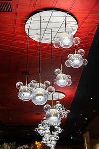 灯具晚上吊灯餐厅艺术摄影图配图