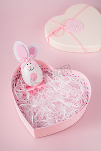兔子粉色可爱节日复活节摄影图配图