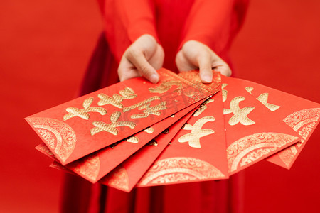 汉服新年春节红包节日