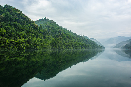 山川河流摄影照片_郴州小东江夏天风景山川河流湖南