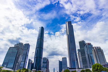 高清大图商务摄影照片_广州城市风光高楼大厦现代建筑高清摄影图