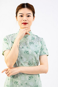 中国风旗袍青年女性复古