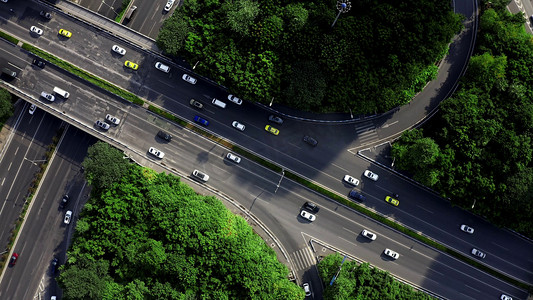 高速路素材摄影照片_实拍重庆车辆在高速路行驶航拍视频素材