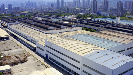 鸟瞰摄影照片_实拍重庆大型企业厂区鸟瞰视频素材
