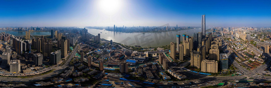 武汉城市建筑晴天建筑群606大厦全景摄影图配图