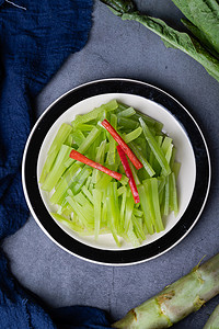 椿芽笋丝摄影照片_蔬菜美食莴笋莴苣新鲜摄影图配图