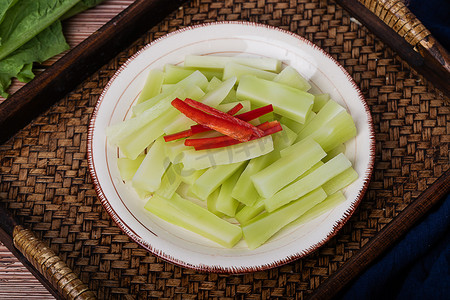 饮食果蔬莴苣莴笋新鲜摄影图配图